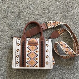 Wrangler Beige, Brown & Tan Southwestern Crossbody Tote